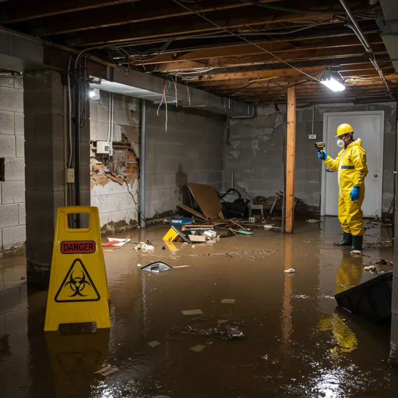 Flooded Basement Electrical Hazard in Oklahoma County, OK Property